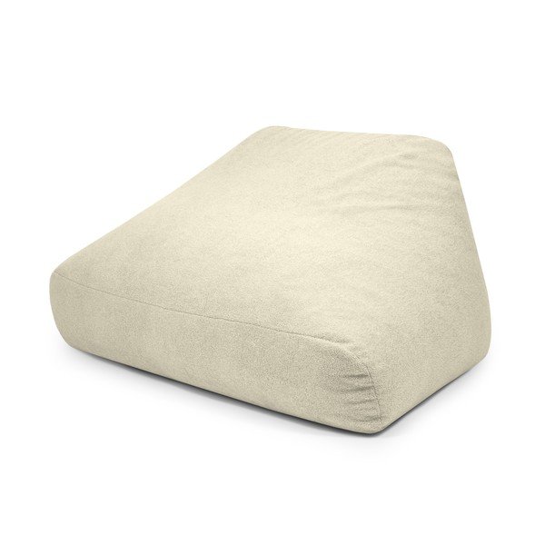 Fotoliu bean bag crem cu tapițerie din țesătură bouclé Sofa Snug – SLOWDOWN