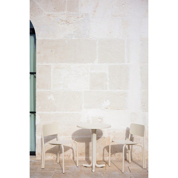 Scaun de grădină bej din metal Kei – noo.ma-image-4