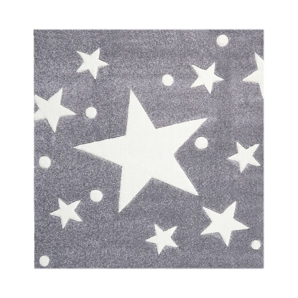 Covor pentru copii Happy Rugs Star Constellation 140x140 cm, gri