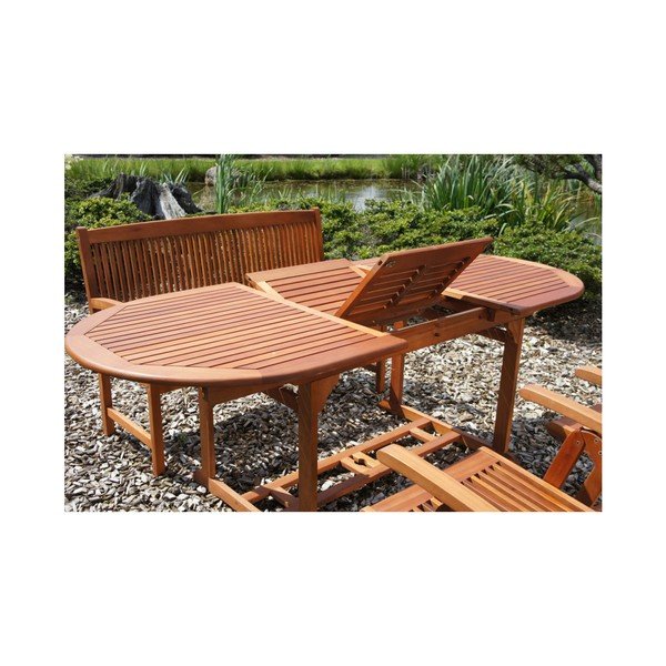 Masă  de grădină din lemn de eucalipt 90x150 cm Stockholm – Garden Pleasure-image-3