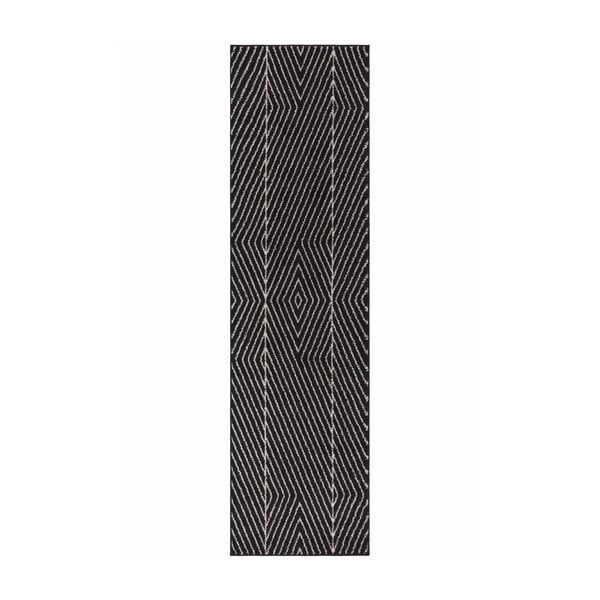 Covor negru-alb tip traversă  66x240 cm Muse – Asiatic Carpets