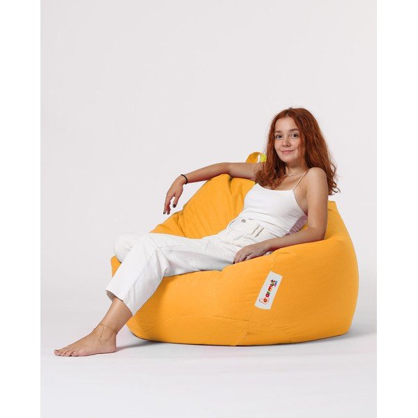 Fotoliu bean bag galben Premium – Floriane Garden-image-2