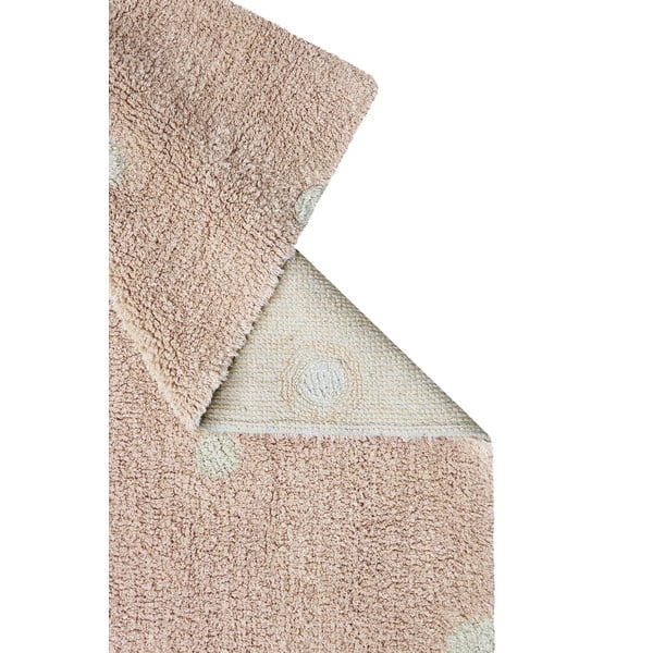 Covor pentru copii roz deschis lavabil/țesut manual din bumbac 100x150 cm Mini Dot Rose – Lorena Canals-image-4