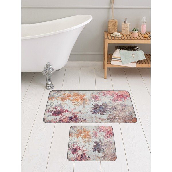 Covorașe de baie roz/mov 2 buc. 60x100 cm – Mila Home-image-1