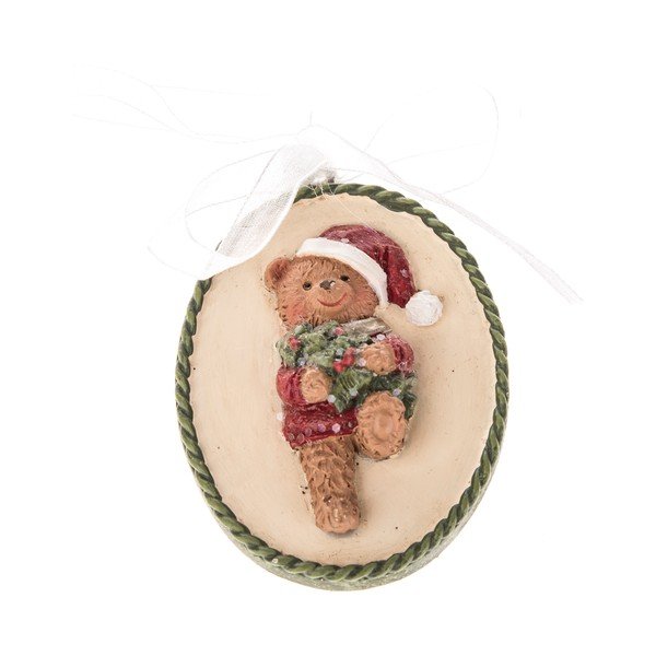 Set 3 decorațiuni de agățat de Crăciun Dakls, bej