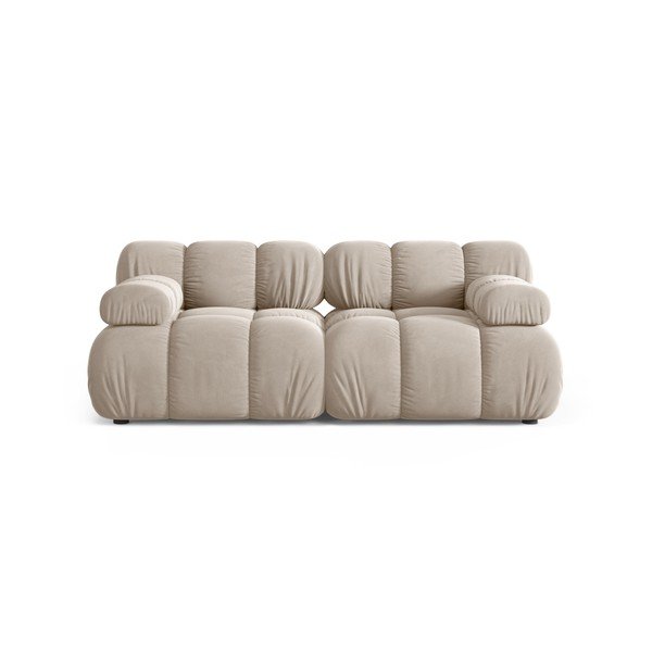 Canapea modulară crem cu tapițerie din catifea 188 cm – Micadoni 
