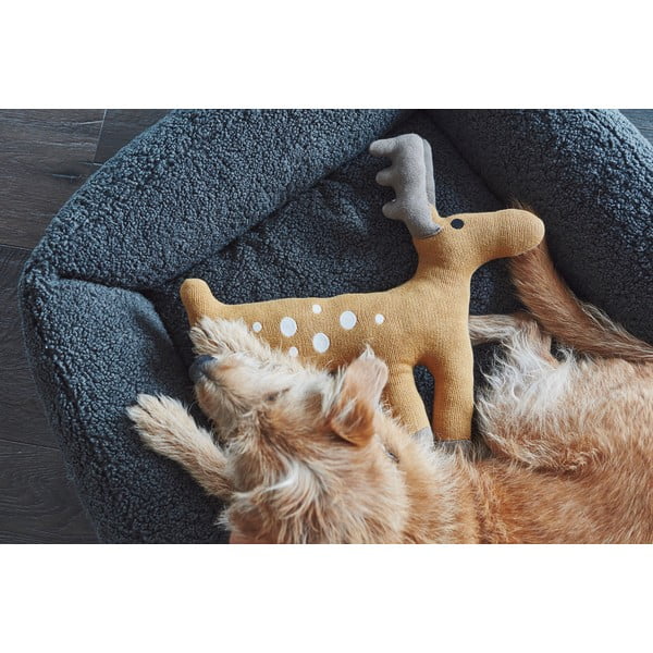 Pat  gri închis pentru câini din material bouclé 71x91 cm Senso Graphite M – MiaCara-image-2