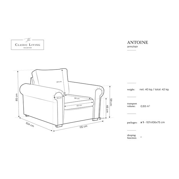Fotoliu Windsor & Co Sofas Antoine, bej-image-2