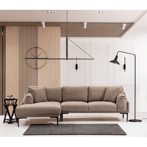 Colțar bej Artie Leo, colț pe partea stângă-image-1