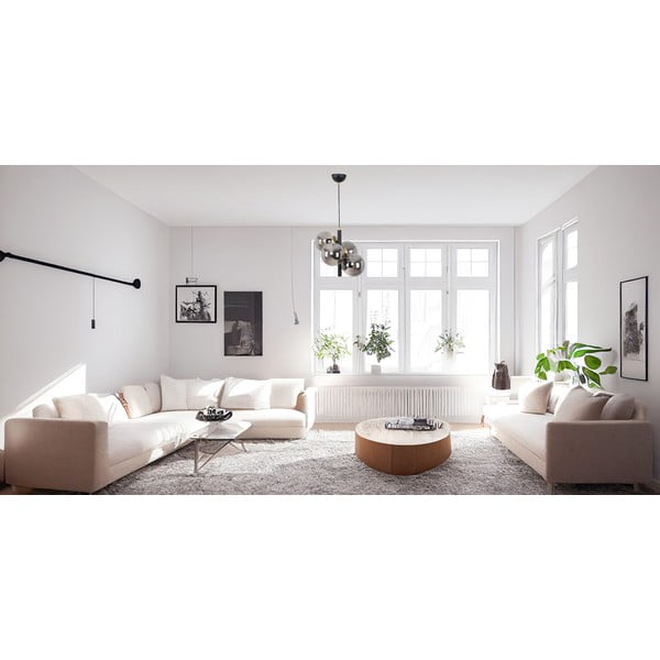 Lustră negru-gri cu abajur din sticlă ø 15 cm Forte – Squid Lighting-image-1