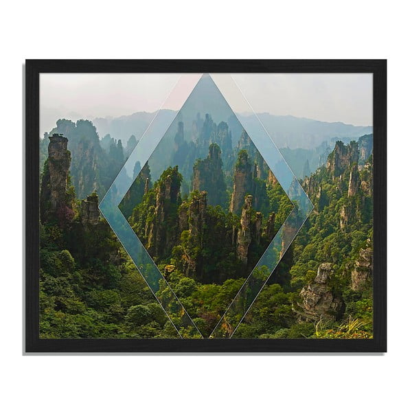 Tablou înrămat Liv Corday Provence Geo Forest, 40 x 50 cm