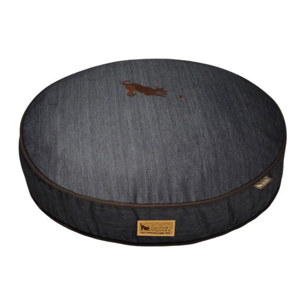 Pat pentru animale de companie albastru închis pentru câini ø 105 cm Round Bed Denim Medieval Blue / Dark Chocolate L – P.L.A.Y.-image-2