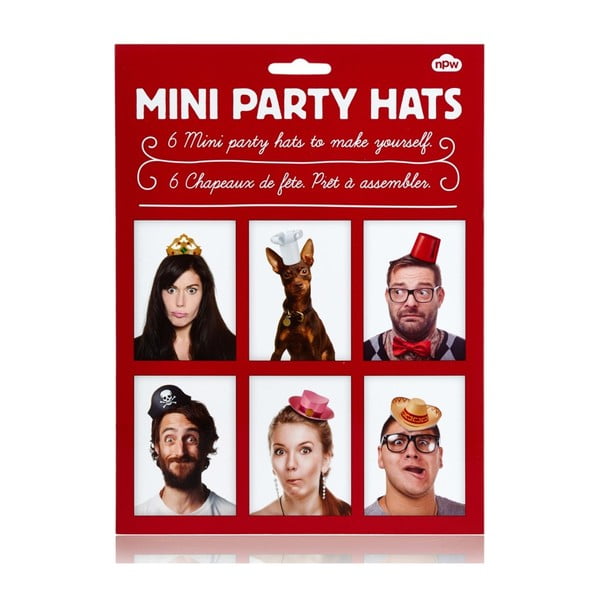 Set 6 mini pălării NPW Mini Party Hat