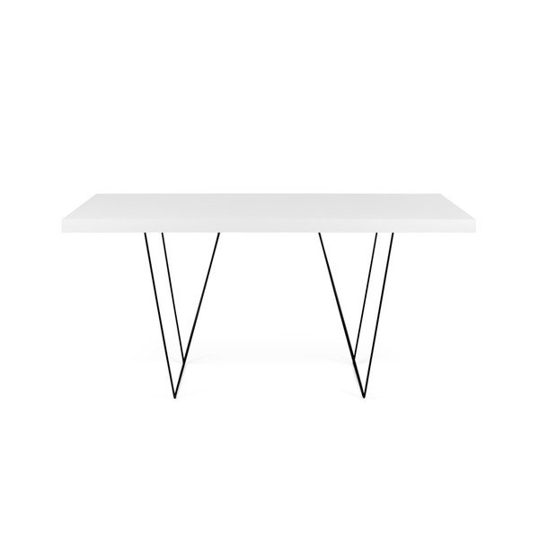 Masă cu picioare metalice TemaHome Trestle, 90 x 160 cm, alb-image-2