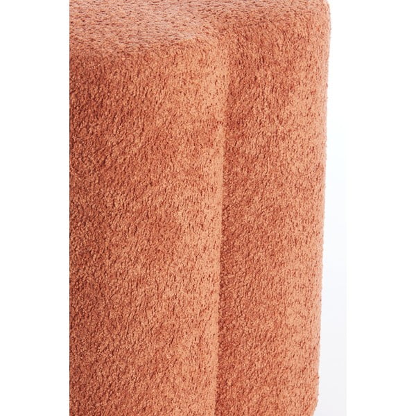 Taburet portocaliu cu tapițerie din stofă bouclé Nalani – Light & Living-image-1