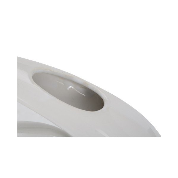 Vază din ceramică Mauro Ferretti Bling, alb-argintiu-image-1