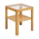 Măsuță auxiliară cu blat din sticlă 40x40 cm Lourmarin – House Nordic