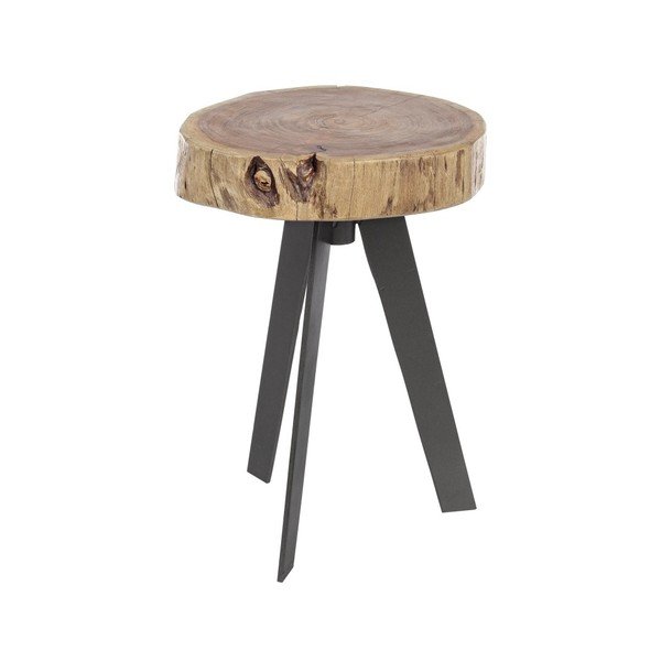 Măsuță auxiliară din lemn de salcâm Bizzotto Aron, Ø 32 cm-image-4