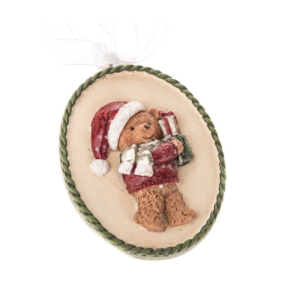 Set 3 decorațiuni de agățat de Crăciun Dakls, bej