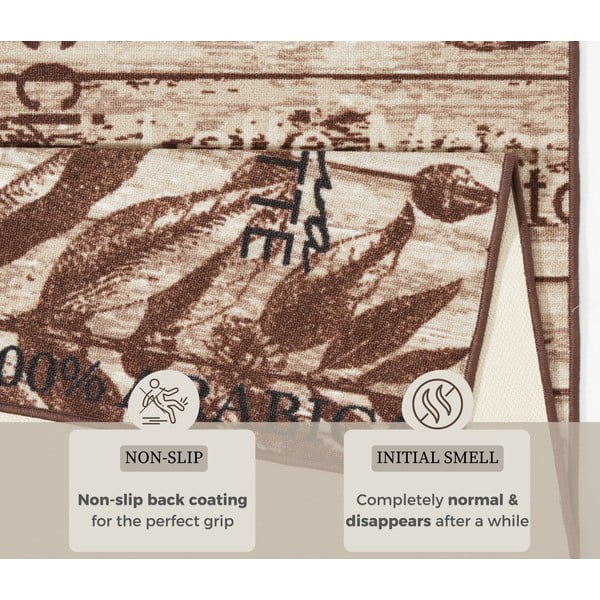 Covor tip traversă de bucătărie Hanse Home  Delicious Coffee, 67x180 cm, maro-image-4