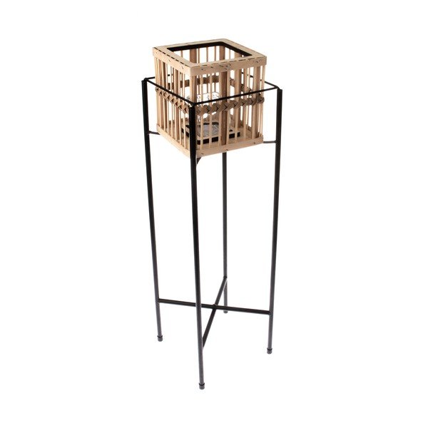 Sfeșnic din metal și ratan Dakls, înălțime 65,5 cm