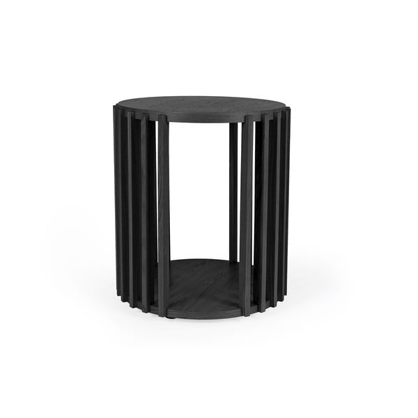 Măsuță auxiliară Woodman Drum, ø 53 cm, negru-image-2