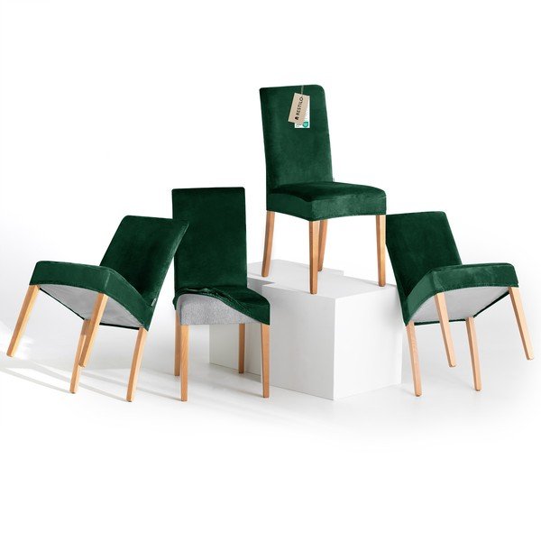 Huse verzi 4 buc. elastice pentru scaun 48 cm Sento – Restilo