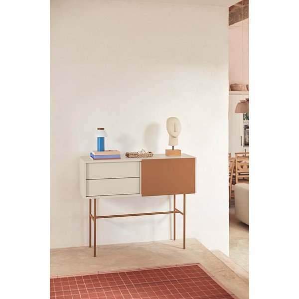 Masă consolă cărămizie-bej 35x110 cm Nube – Teulat-image-1