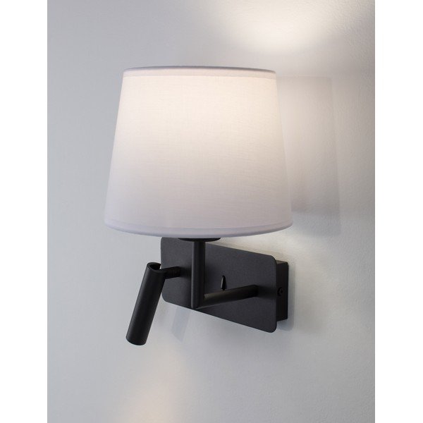 Aplică de perete albă/negru-mat cu structură flexibilă din aluminiu Savona – Nova Luce-image-1
