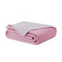Cuvertură roz/gri deschis matlasată din microfibră 240x260 cm Softa – Restilo