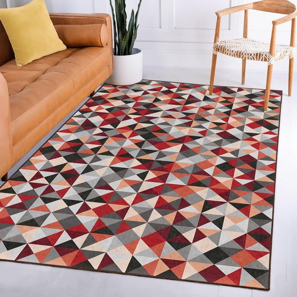 Covor roșu/gri lavabil 120x180 cm Ignite – Mila Home-image-4