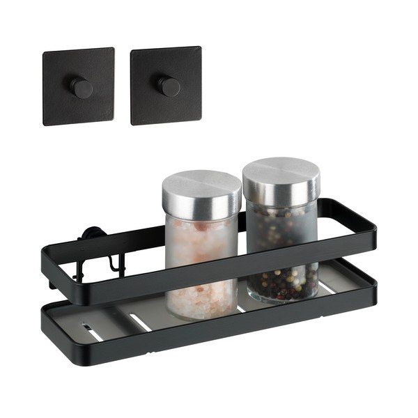 Raft de perete pentru bucătărie Wenko Turbo-Loc® Gala, lățime 22 cm, negru-image-3