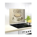 Protecție din sticlă pentru peretele de lângă aragaz Wenko Café, 60 x 50 cm