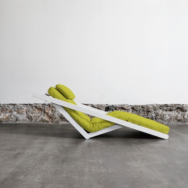 Șezlong extensibil Karup Figo White/Pistacie-image-1