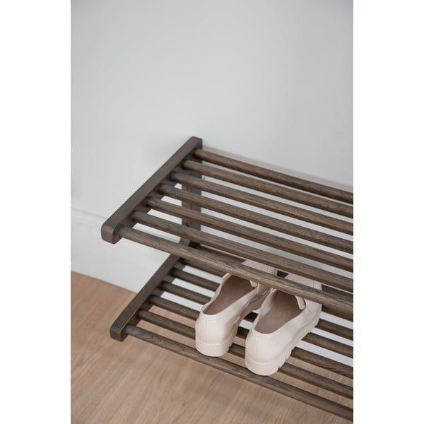 Pantofar maro închis suspendat din lemn masiv de stejar Inverness - Rowico-image-4