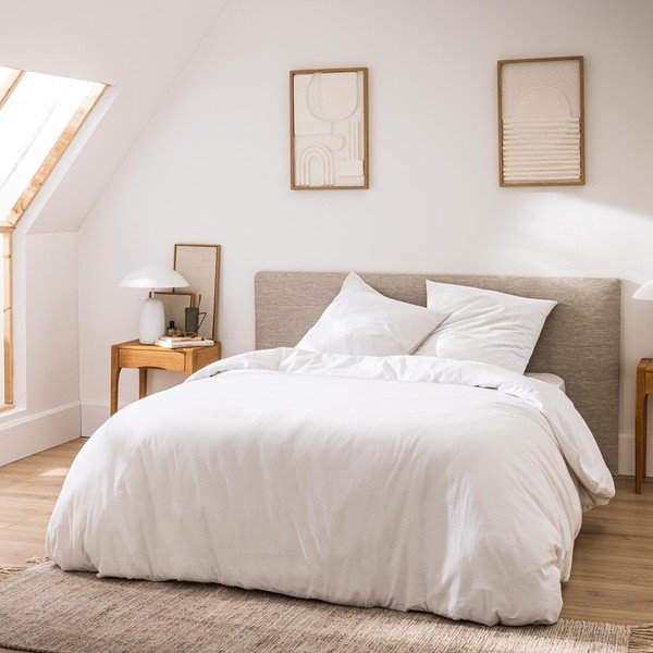 Lenjerie de pat albă din bumbac pentru pat dublu/extinsă cu 3 piese 240x220 cm Meline – douceur d'intérieur