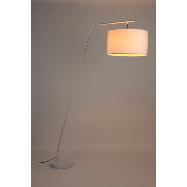 Lampadar alb cu abajur textil (înălțime 220 cm) Martine – White Label-image-1