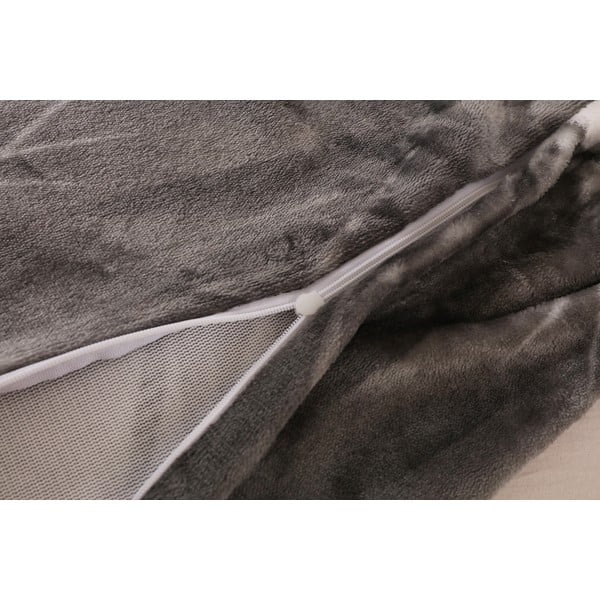 Lenjerie de pat gri din micropluș pentru pat de o persoană 140x200 cm – My House-image-2