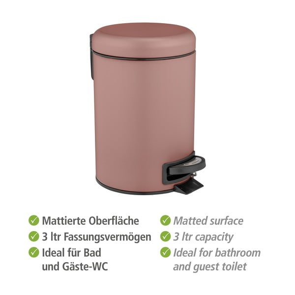 Coș de gunoi cu pedală din oțel 3 l Leman – Wenko-image-4