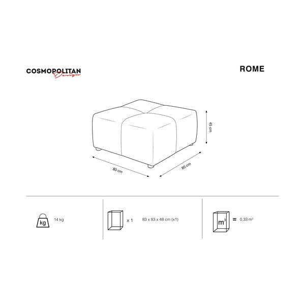 Modul pentru canapea albastru Rome - Cosmopolitan Design-image-4