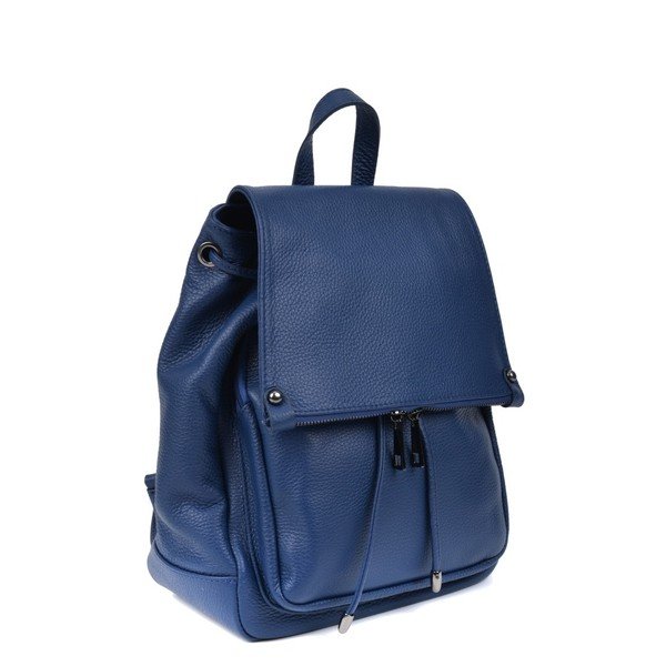 Rucsac din piele Roberta M Marisso, albastru-image-3