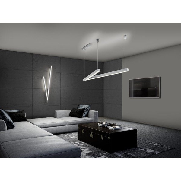 Plafonieră gri LED cu control vocal/cu control prin aplicații mobile cu abajur din metal 35x127.5 cm Cicanto – CINQUE-image-1