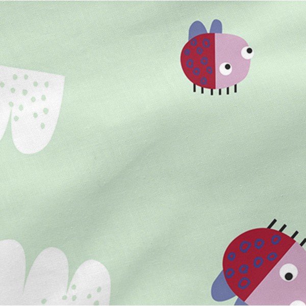 Cearșaf din bumbac pentru copii Moshi Moshi Patchwork Animal, 60 x 120 cm-image-4