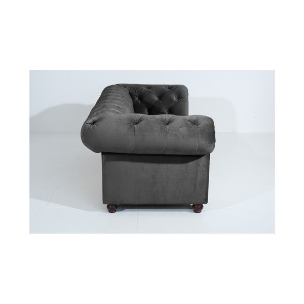 Canapea Max Winzer Orleans Velvet, 216 cm, gri antracit-image-4