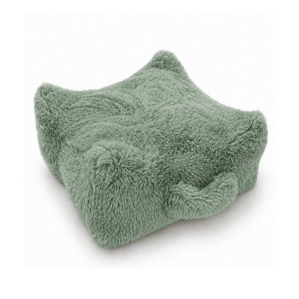 Fotoliu puf pentru copii verde salvie Mammoth – Meowbaby