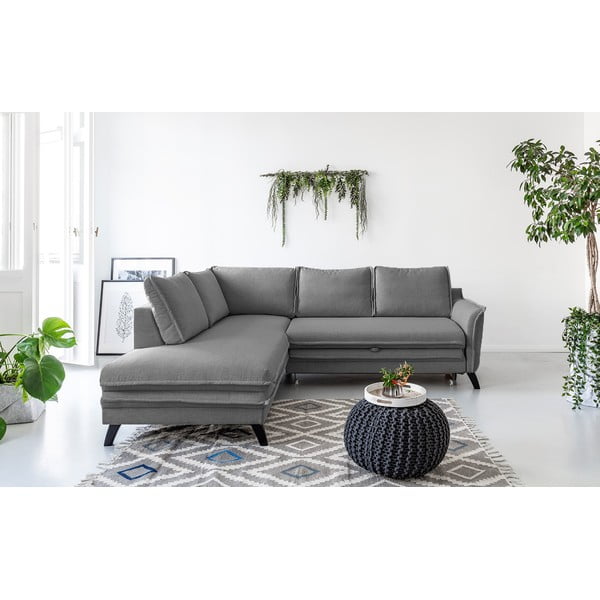 Colțar extensibil cu șezlong pe partea stângă Miuform Charming Charlie L, gri-image-1