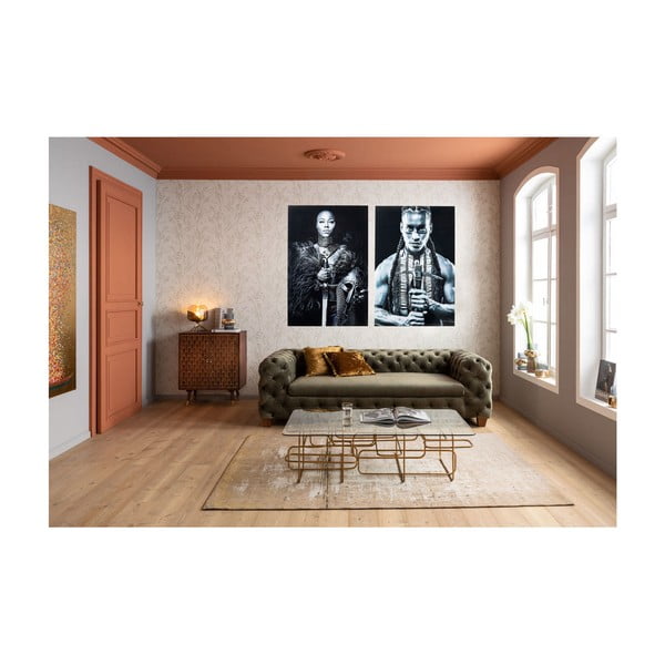 Tablou Kare Design Lady Knight, 150 x 100 cm, alb - negru-image-4