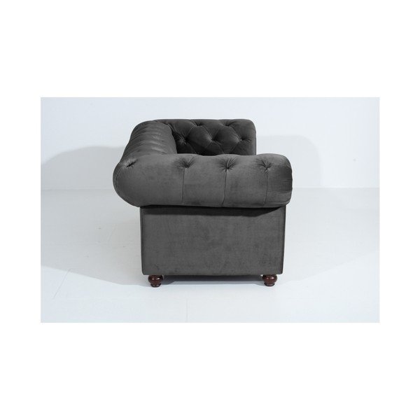 Canapea Max Winzer Orleans Velvet, 196 cm, gri antracit-image-4