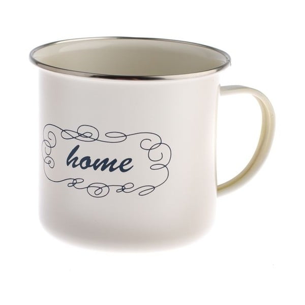 Cană metalică Dakls Travel, 500 ml, alb