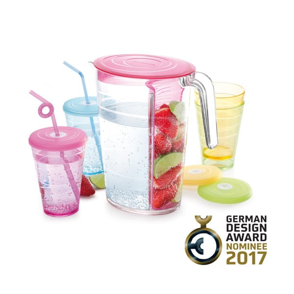 Carafă cu 4 pahare și capace myDrink - Tescoma-image-4